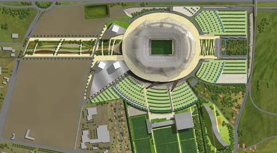 Aerial view of the Grand Stade Aerial view of the Grand Stade