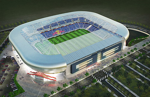 red bull arena. Red Bull Arena rendering