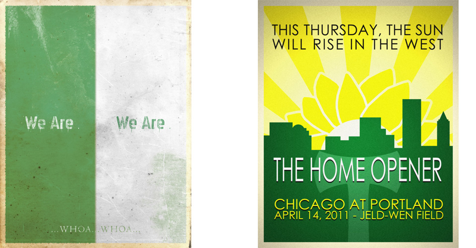 Green and White, Home Opener Timbers Poster Green and White, Home Opener Timbers Poster