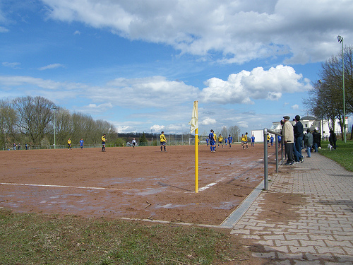 Amateur football in Germany. Sportfreunde Großsachsenheim v TSV Phönix Lomersheim II. April 2, 2008. Amateur football in Germany. Sportfreunde Großsachsenheim v TSV Phönix Lomersheim II. April 2, 2008.