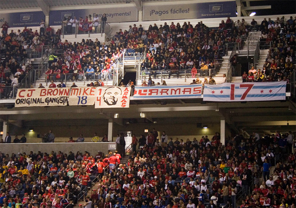 Banners for CJ Brown, Mike Banner (get it?), Chris Armas and Chris Rolfe. Banners for CJ Brown, Mike Banner (get it?), Chris Armas and Chris Rolfe.