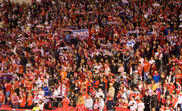 Section 8 before the game. Section 8 before the game. Photo credit: Marty Groark.