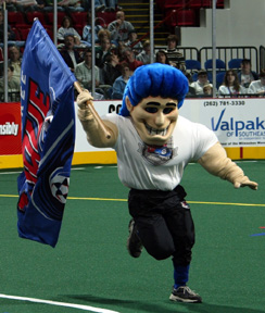Milwaukee Wave mascot is due for a makeover this year, but his favorite team started out the MISL season this week with their 1st road shutout in the team's 26-year history! Milwaukee Wave mascot is due for a makeover this year, but his favorite team started out the MISL season this week with their 1st road shutout in the team's 26-year history!