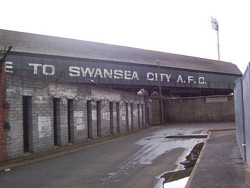 Behind the North Bank of Vetch Field, home of Swansea City in Wales until 2005. Behind the North Bank of Vetch Field, home of Swansea City in Wales until 2005.