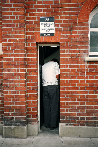 Stevenage Road Entrance, Craven Cottage, Fulham. Stevenage Road Entrance, Craven Cottage, Fulham.