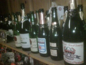 Peter Wilt's collection of Champagne bottles gathered from more than two decades in soccer administration. Peter Wilt's collection of Champagne bottles gathered from more than two decades in soccer administration.