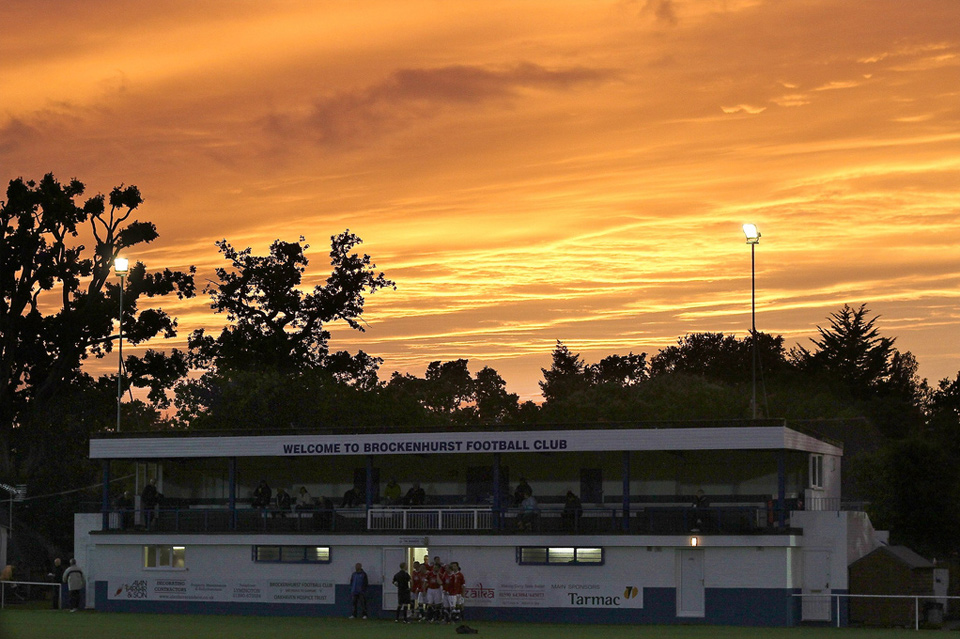 Sunset. Brockenhurst vs. Lymington FC, Grigg Lane - September 2011 Sunset. Brockenhurst vs. Lymington FC, Grigg Lane - September 2011