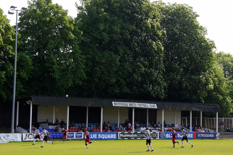 Grandstand. Maidenhead United vs. Dartford, York Road - April 2011 Grandstand. Maidenhead United vs. Dartford, York Road - April 2011