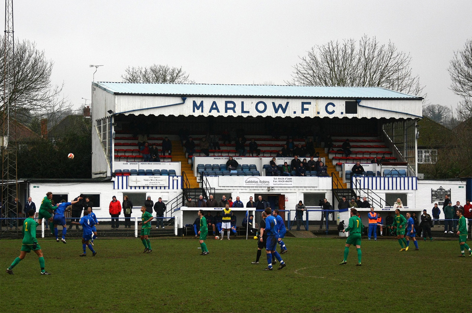 Now That's A Grandstand. Marlow FC, Alfred Davis Memorial Ground, Marlow - February 2011 Now That's A Grandstand. Marlow FC, Alfred Davis Memorial Ground, Marlow - February 2011