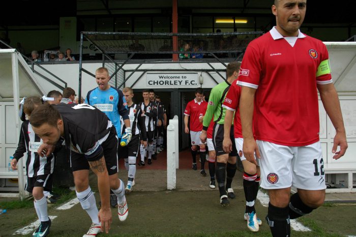 Northern Premier League Premier Division. Chorley FC 2-0 FC United of Manchester. Victory Park, Chorley, Lancashire. Northern Premier League Premier Division. Chorley FC 2-0 FC United of Manchester. Victory Park, Chorley, Lancashire.
